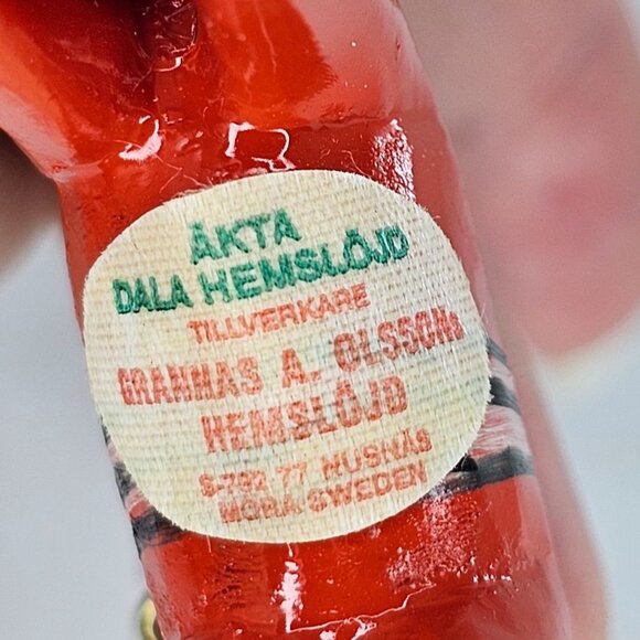 Vintage Swedish Dala Horse Keychain By Grannas A. Olsson - Picture 5 of 9